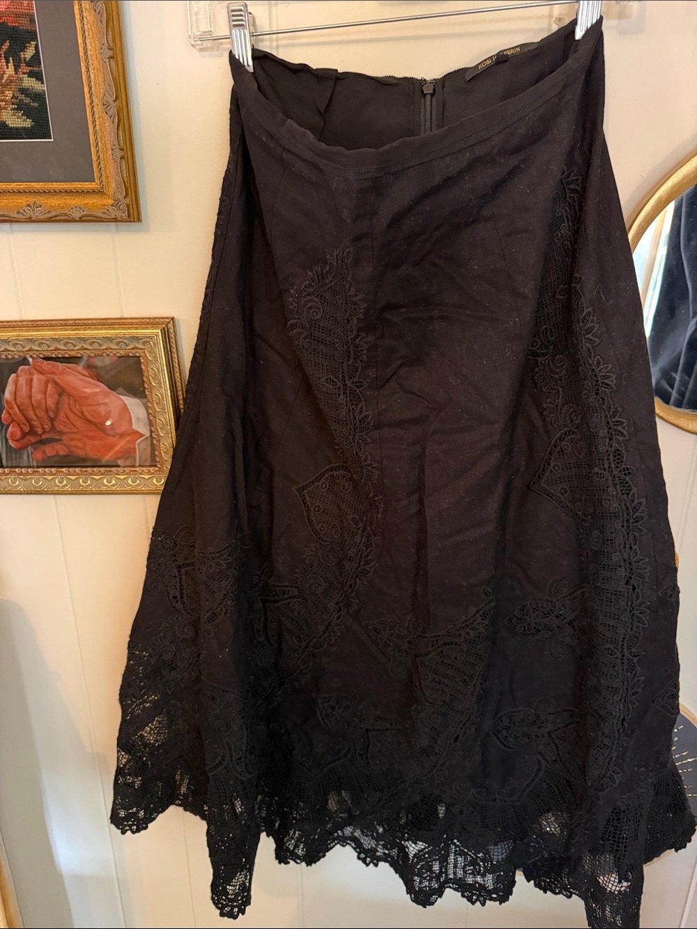 Kobi Halperin Lace Maxi Skirt in Black Size 6 Like New
